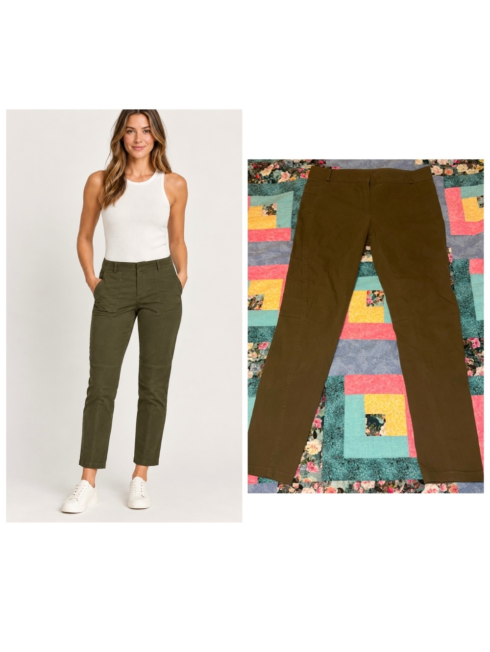 Veronica Beard $448 Woman’s Size 6 olive slim ankle pants size 6 Dress Or Casual